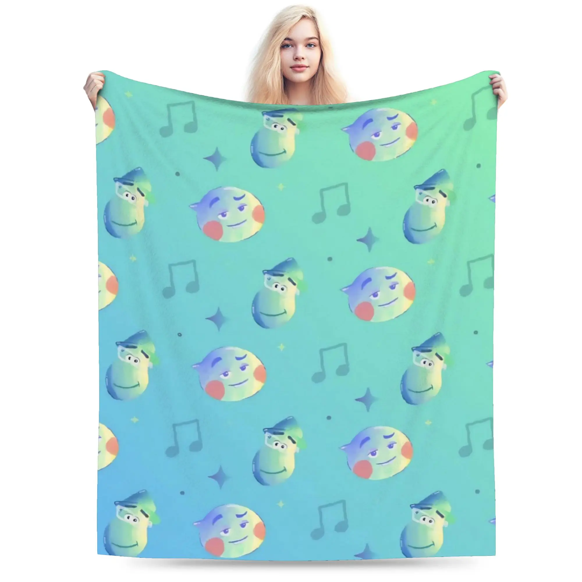 

Одеяла из мультфильма «Душа», фланелевое весенне-осеннее многофункциональное теплое одеяло для кровати, офиса, плюшевое тонкое одеяло