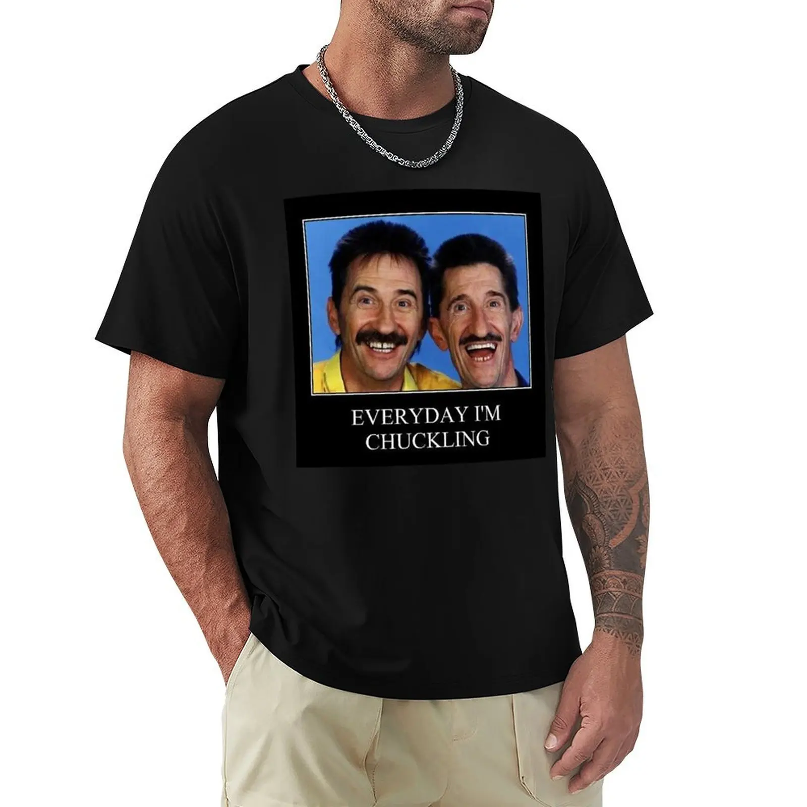 Camiseta Clásica Casual de Corte Holgado para Verano de Chuckle Brothers