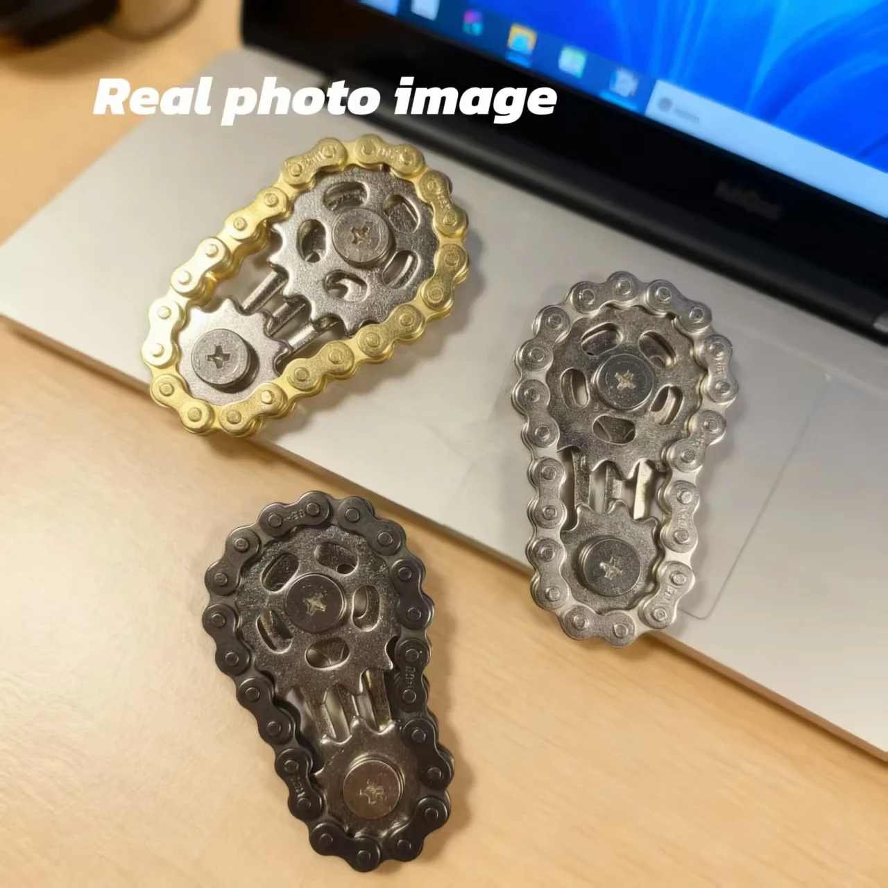 Diente de cadena, volante mecánico Spinner EDC, juguete de mano, cadenas de bicicleta de Metal, juguete antiestrés para adultos, alivio de la ansiedad