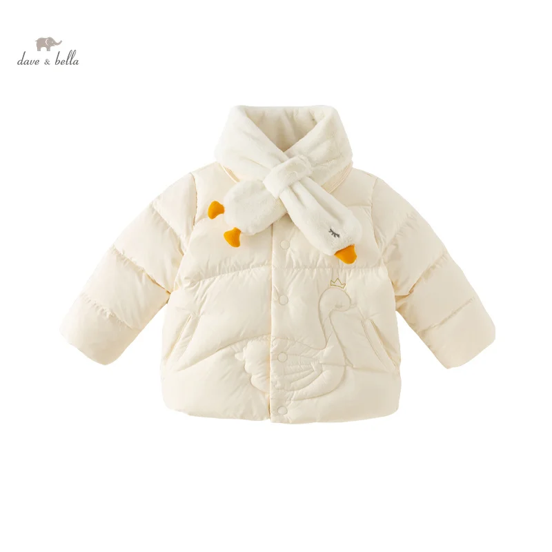 Dave Bella Children Clothes for Girls Down Jacket 2023 Winter New Casual Water Proof Outerwear Padding Tops Overcoat DB4236942