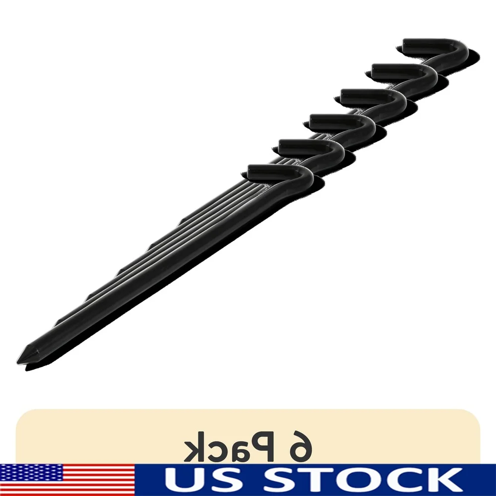 

Heavy Duty 12.5 Inch Steel Tent Stakes 6 Pack Waterproof Ground Anchors Tents Awnings Hunting Blinds Camping Equipment