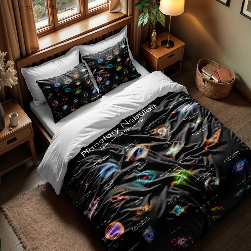 Abstract Space Nebula Duvet Cover Set UK Single Double Queen King US Twin Full King Size Bed Linen Set