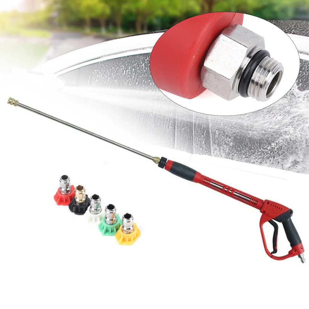 High Pressure Car Washer Portable Water Jet Gun Garden Sprayer Powerful Spray Gun Machine Cleaning Wand Nozzles+Extender