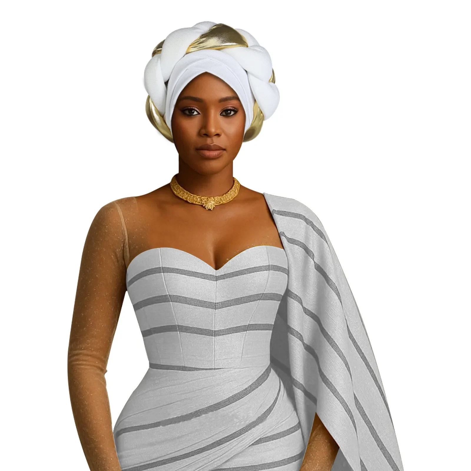 

African Turban Cap Headdress Women Braid Hat Hair Accessories Arab Head Wrap Muslim Hijab Bonnet Auto Gele Headtie Aso Oke Scarf