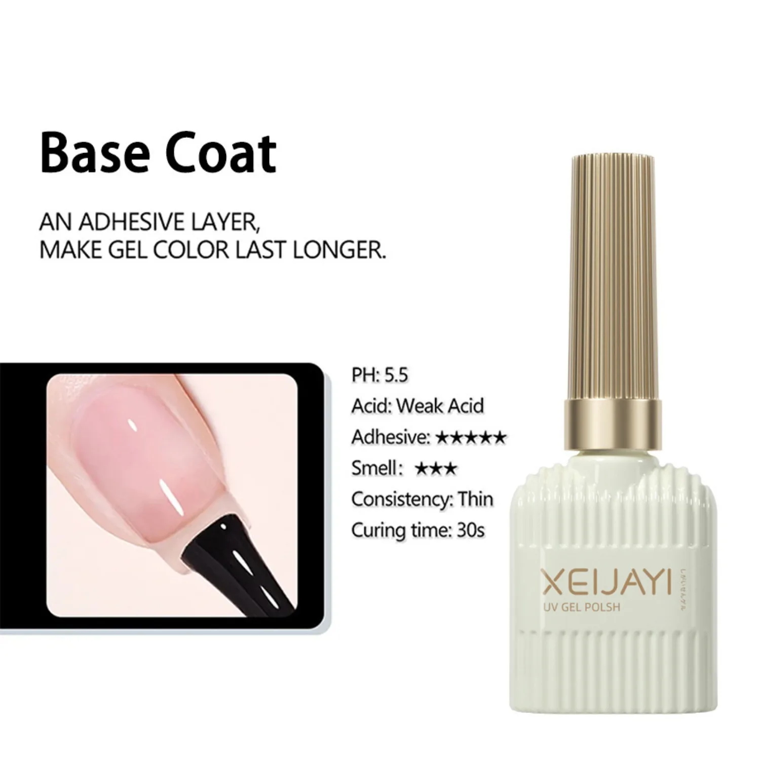 XEIJAYI 15ML Gel Base Super Top Coat Manicura Mate Top Coat Semi Permanente Soak Off Gel UV Barniz