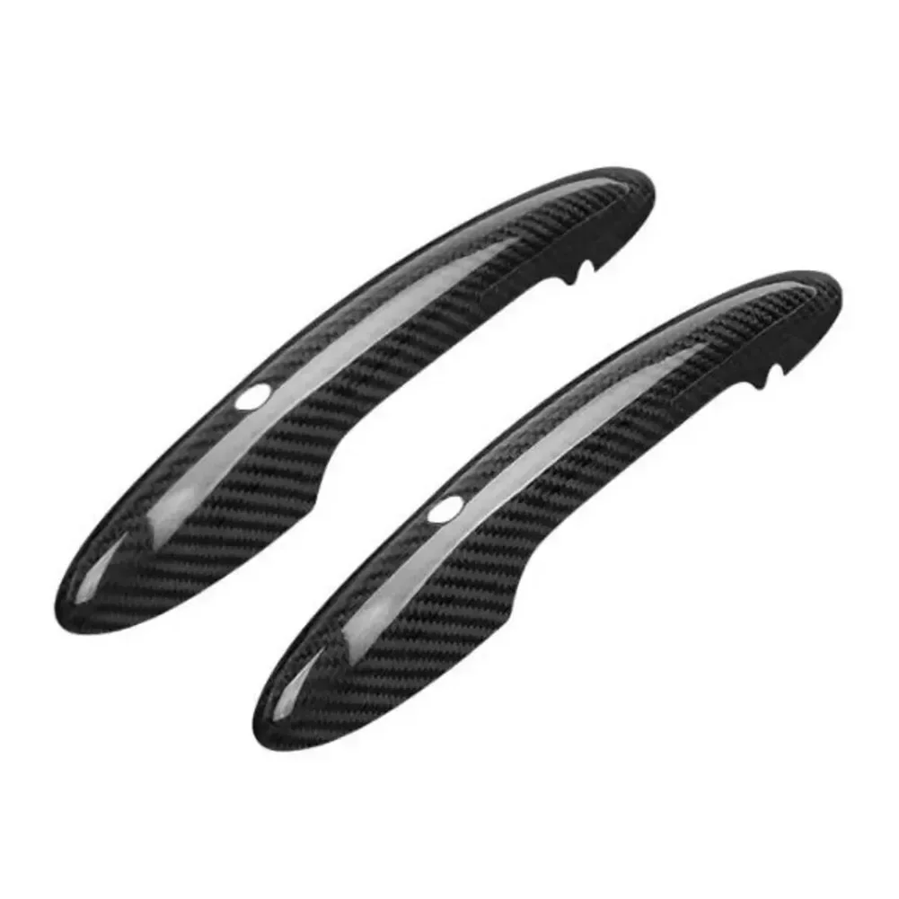 Carbon Fiber Black Carbon Fiber Door Handles Easy Installation Glossy Finish High Universality Fitment Car Aesthetics