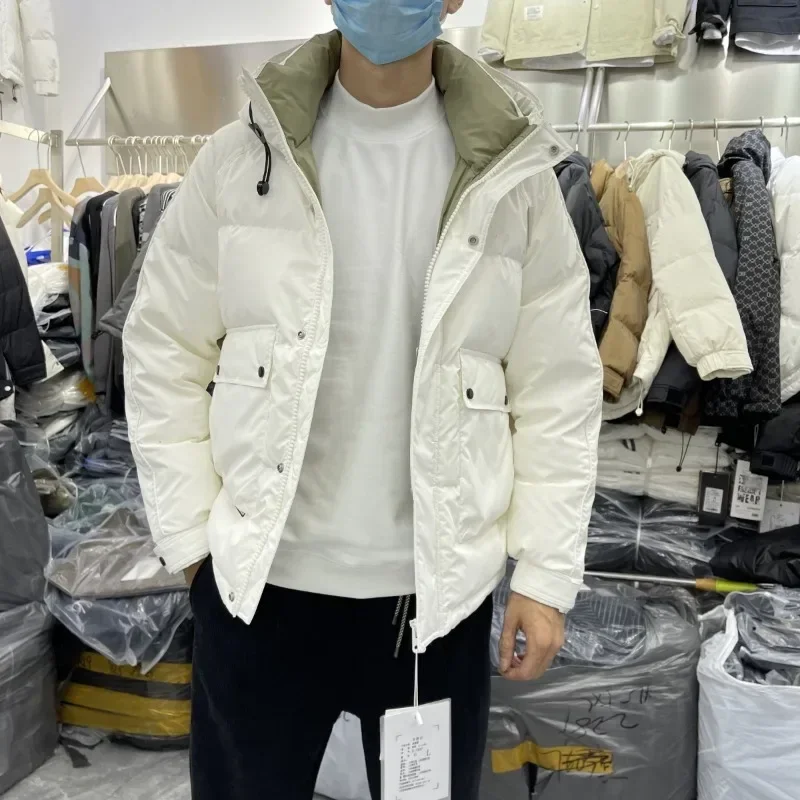 New Men Down Jacket Winter Coat Short Loose Leisure Parkas Thicken Warm Fashion Outwear Hooded Handsome Overcoat