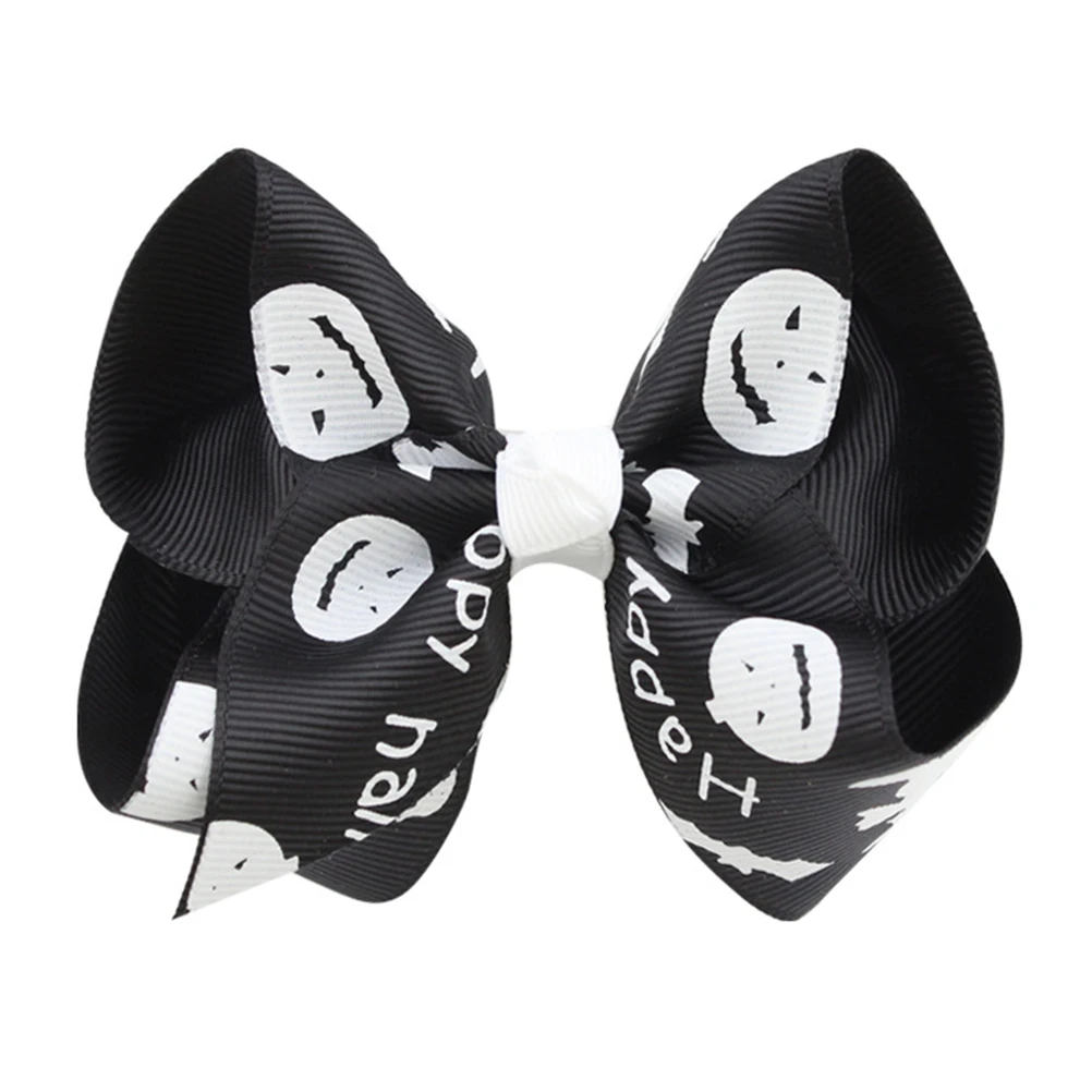

2PCS Bow Hairpin Cloth Clip Colorful Halloween Use Hair Clip Accessories Halloween Kids Large Sequin Practical Girls Hairstyle