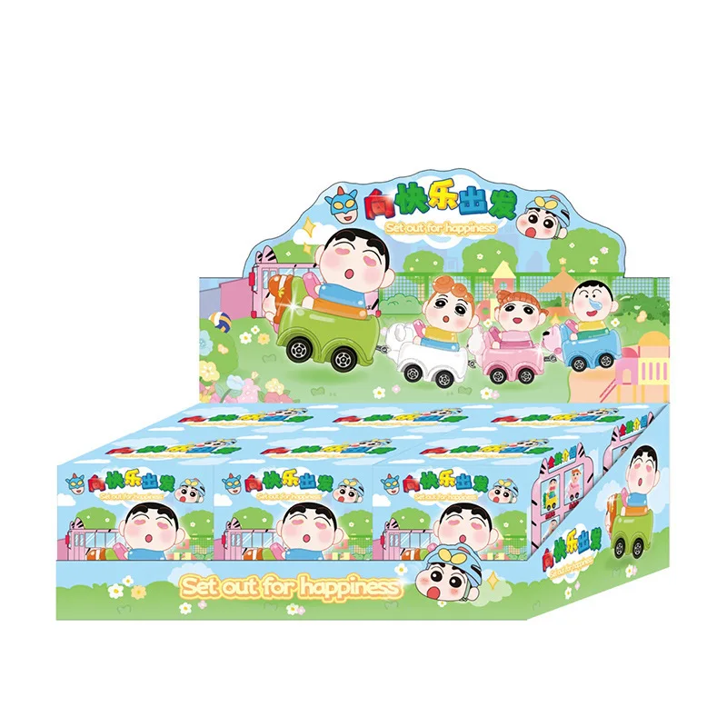 

6pcs/set Anime Crayon Shin-chan Driving posture Action Figure PVC Model Toys doll Desktop ornament Collection Gifts boxed