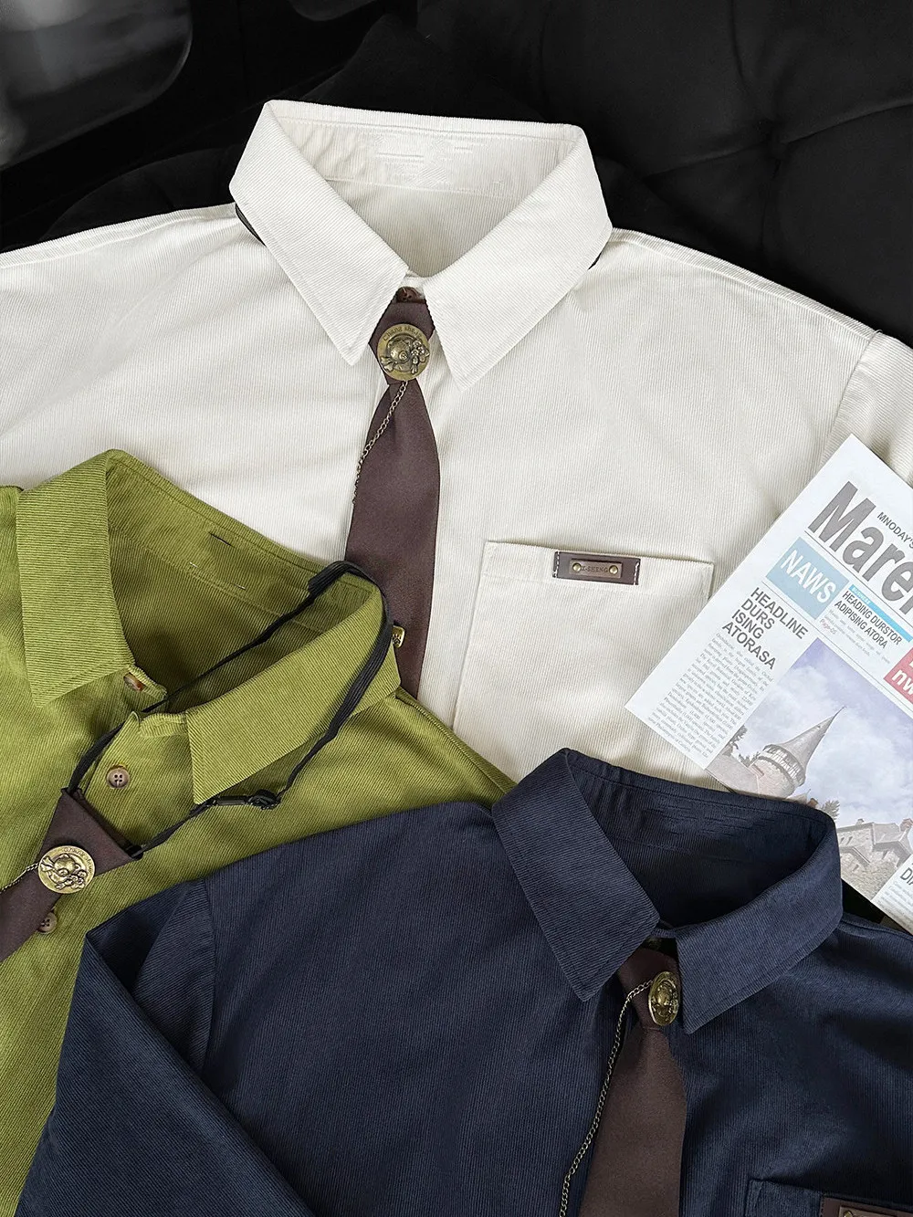 

Японская вельветовая рубашка с длинным рукавом для женщин, весна-осень, свободного кроя, универсальная, для девушек, парная рубашка-пальто