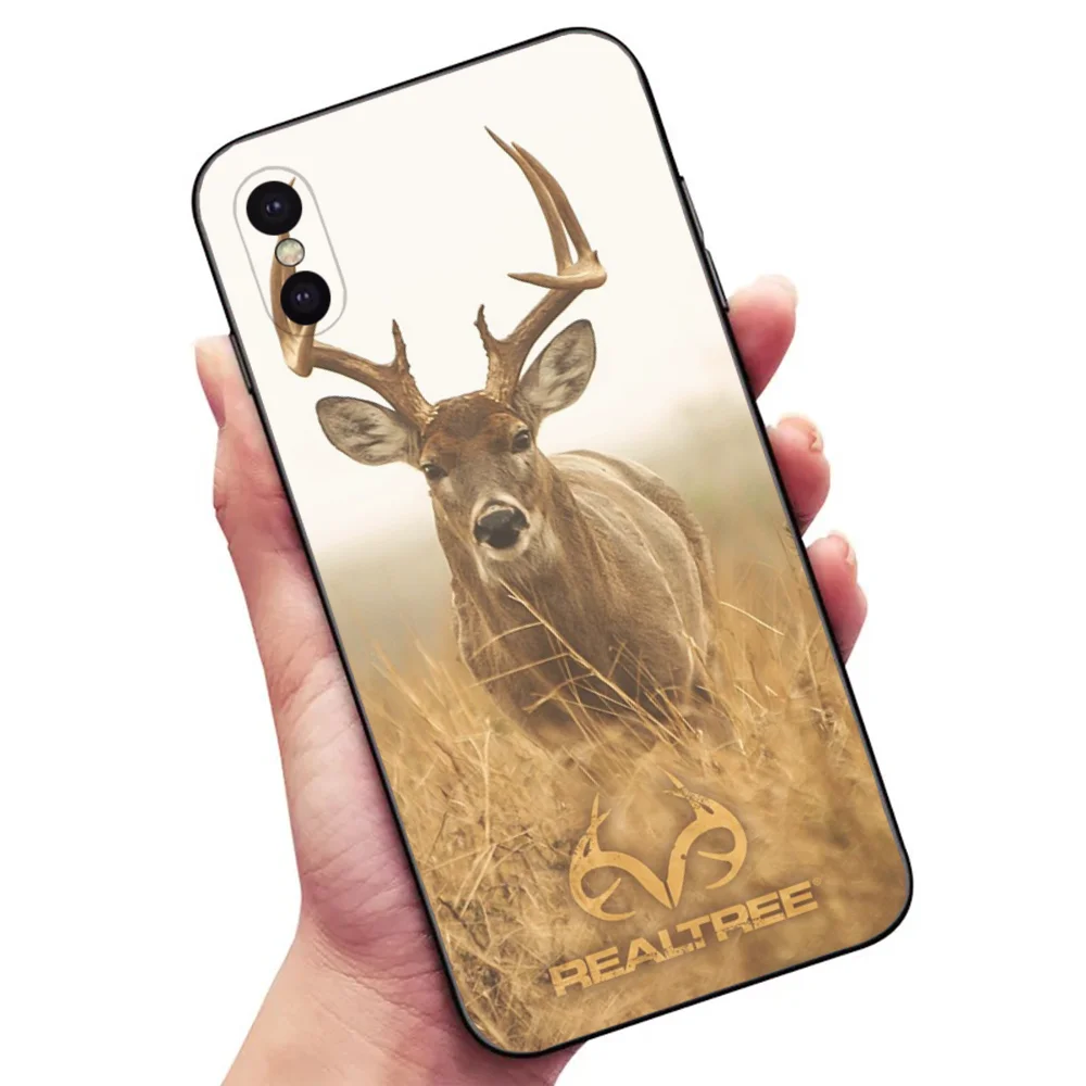 Realtree Real Tree Camo Phone Case For Samsung S24,23,22,30,21,10,9,Ultra,Plus,Lite,FE,5G Black Soft Case