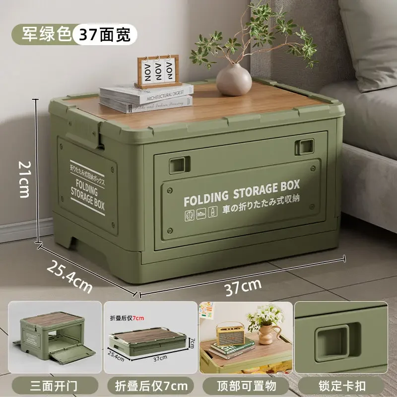 Bedside Storage Box Household Folding Outdoor Camping Book Clothes Wardrobe Storage Box Quilt Large Capacity Storage Cabinet