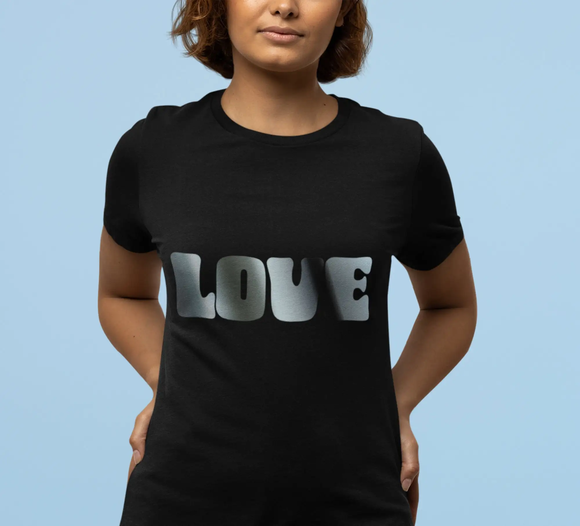 

Футболка Love из плотного хлопка, минималистичная футболка с надписью «Типография заклинания», топ с надписью