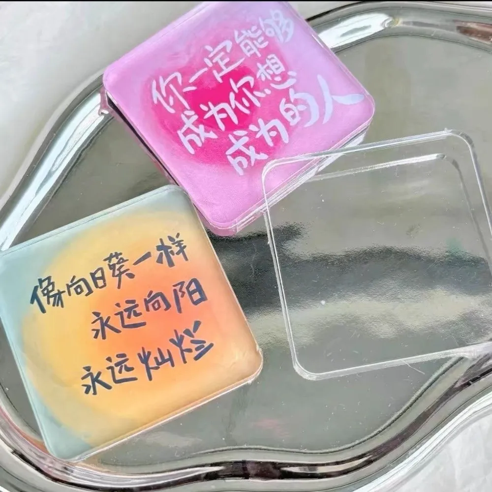5pcs DIY Handmade Refrigerator Magnet Transparency Self-adhesive Acrylic Fridge Magnet Round with Magnetic Sheet DIY Craft Set