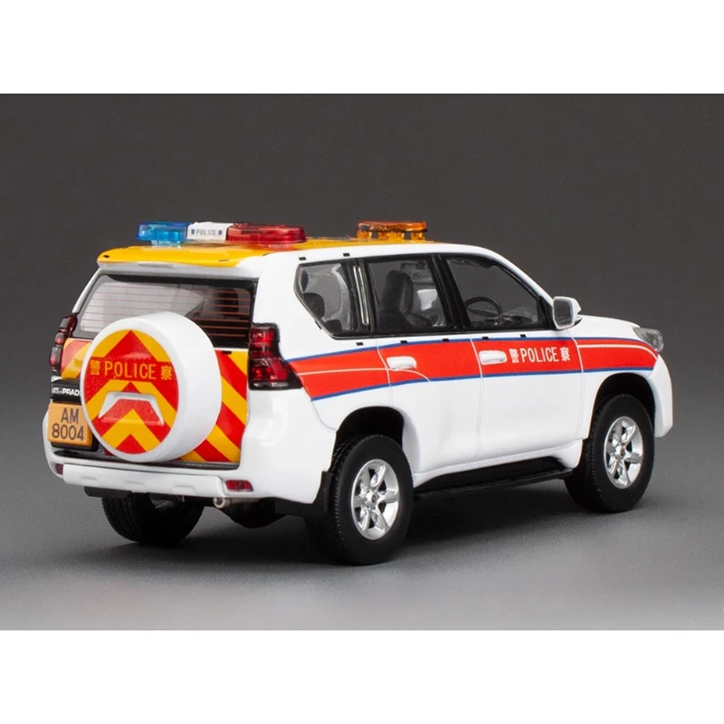 

VITESSE Diecast 1:43 Scale LC Prado 2015 Police Alloy Simulation Car Model Adult Children Hobby Collection Gift Display Oranment