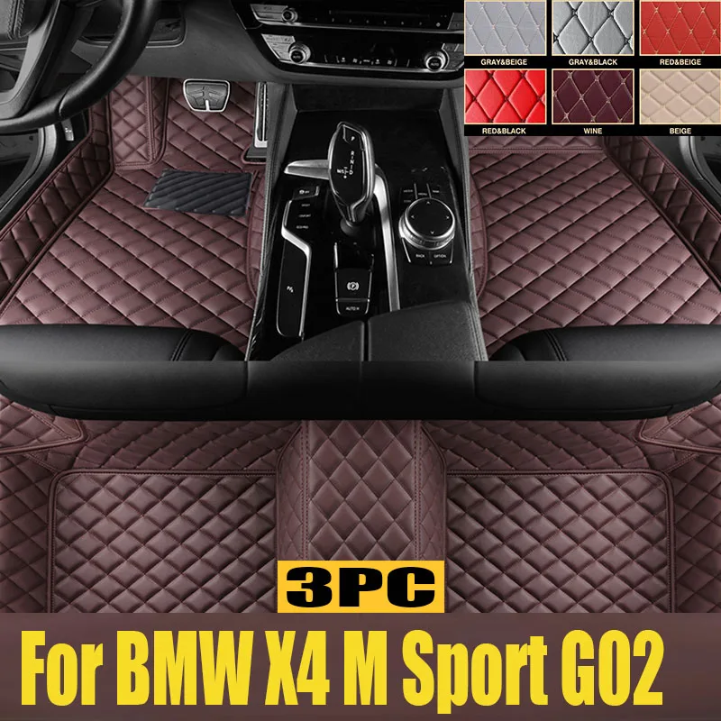 

TPE Car Floor Mats For BMW X4 M Sport G02 2019 2020 2021 2022 2023 Waterproof Leather Pad LHD Foot Rugs Carpets Auto trunk mat