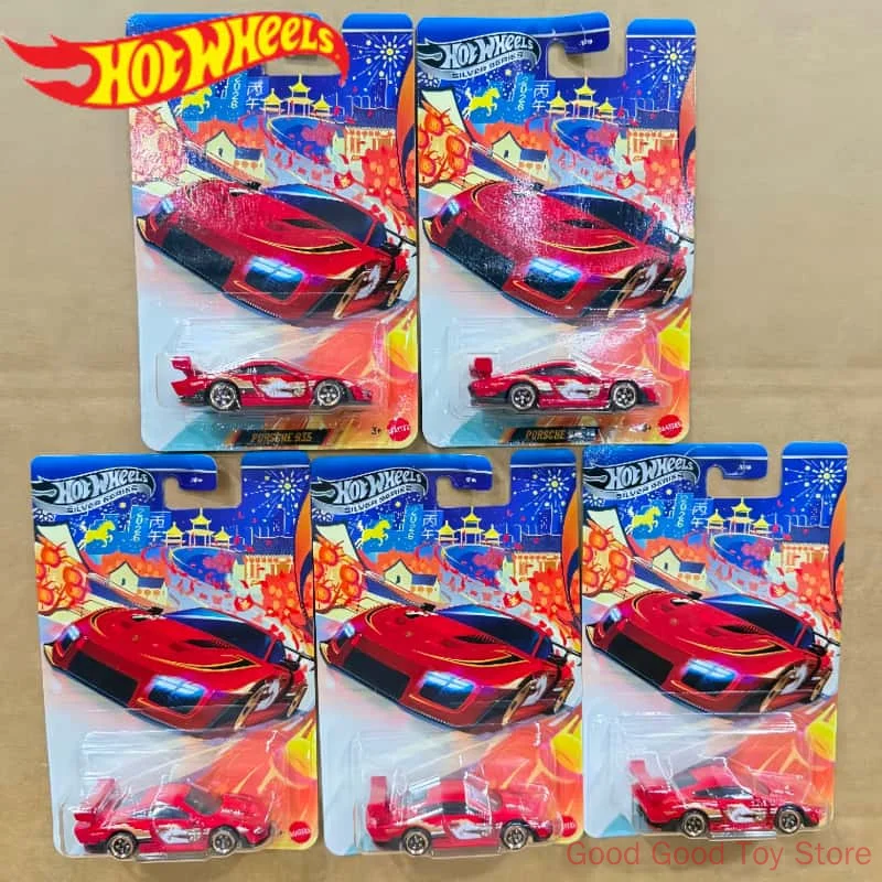 Image of Original Hot Wheels JNF49-LA10 2026 Chinesisches Jahr des Pferdes, limitierte Auflage, Druckgussmodell, Porsche 935, Sammlung, Spielzeug, Geschenke
