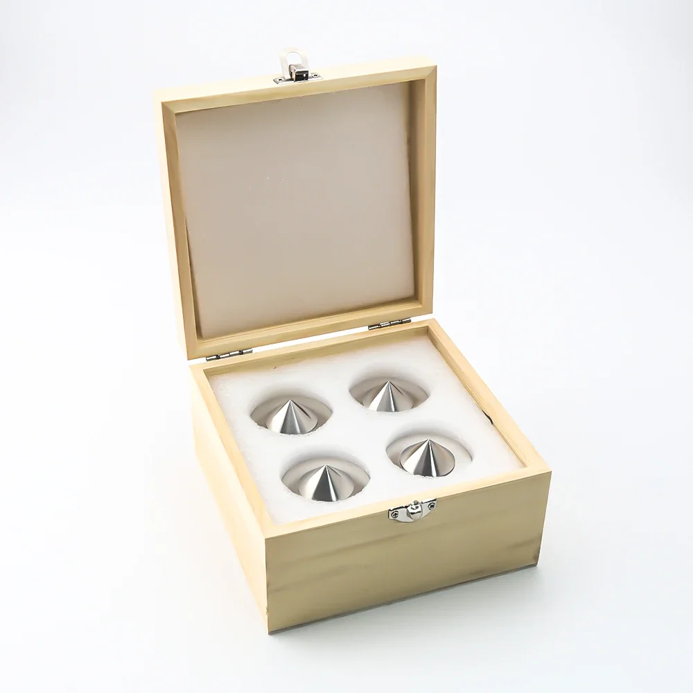 4Sets IF4939SS Stainless Steel Speaker Spikes Adjustable Damping Feet Isolation Stand Pads Base Mat HIFI Mounts Large size 49mm