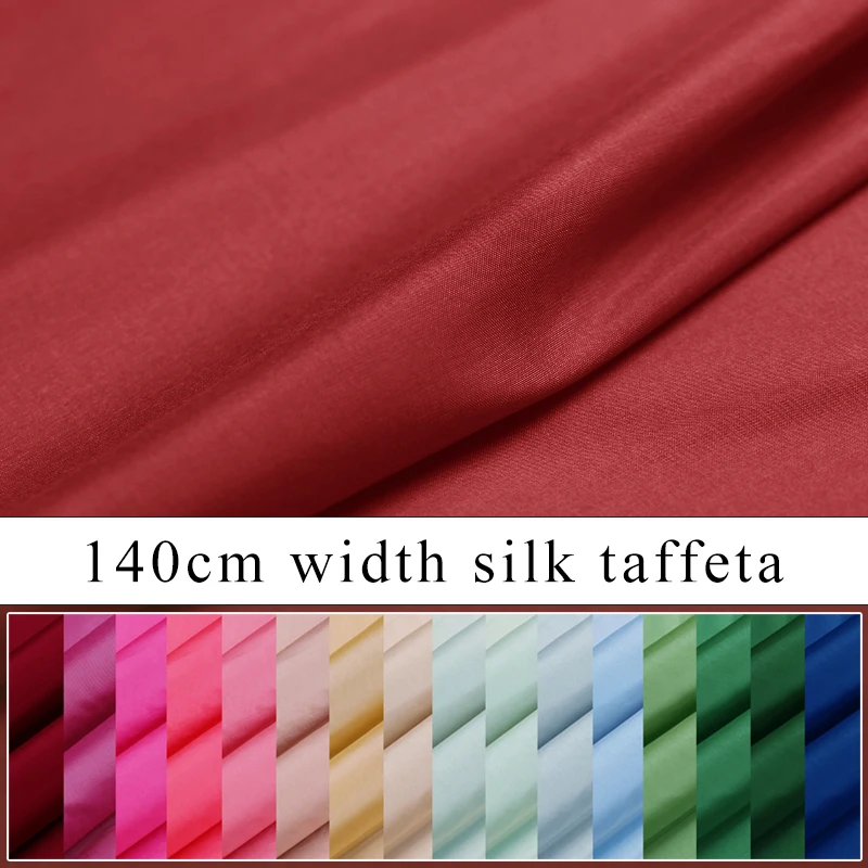 Customized Solid Color Silk Taffeta Fabric Skinny Gorgeous Color Multicolor Garment DIY Thai Raw Silk Fabric Meter Pure Silk