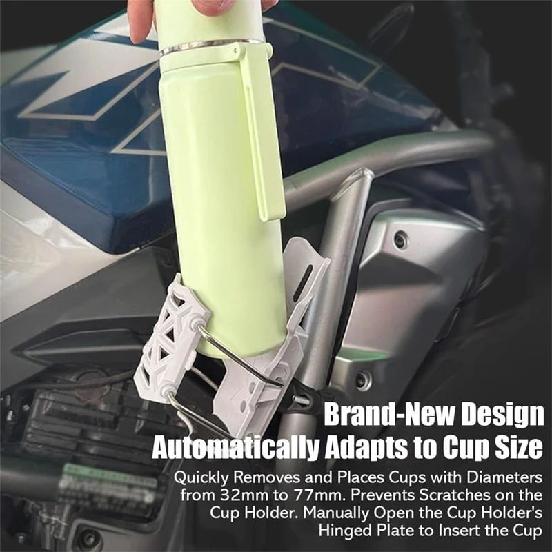 360° Rotating Motorcycle Bike Cup Holder Handlebar Mount Adaptive Water Bottle Cage For MTB Road Cycling Scooter ATV
