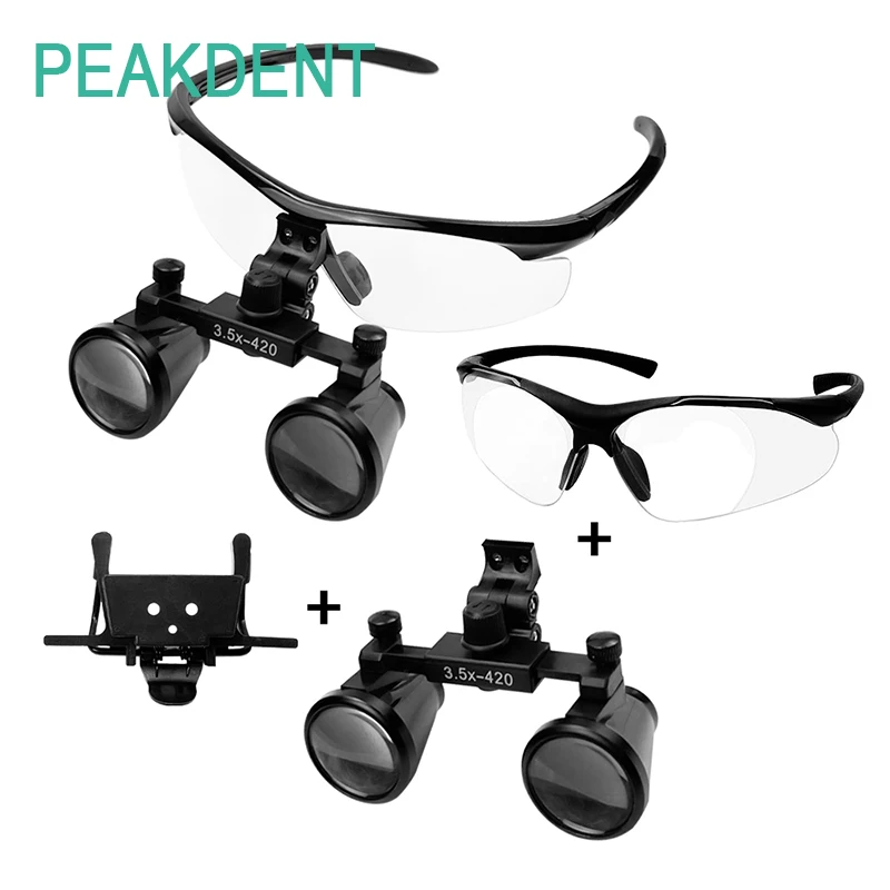 

Dental Loupes with Blinds 3.5x Magnification Glass Medical Binocular Loupes Surgical Dentistry Equipment Tools