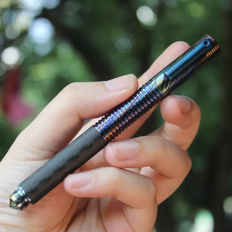 1PCS Outdoor Portable EDC Manual Multifunctional Titanium Alloy Tactical Pen Car Window Breaking Tool