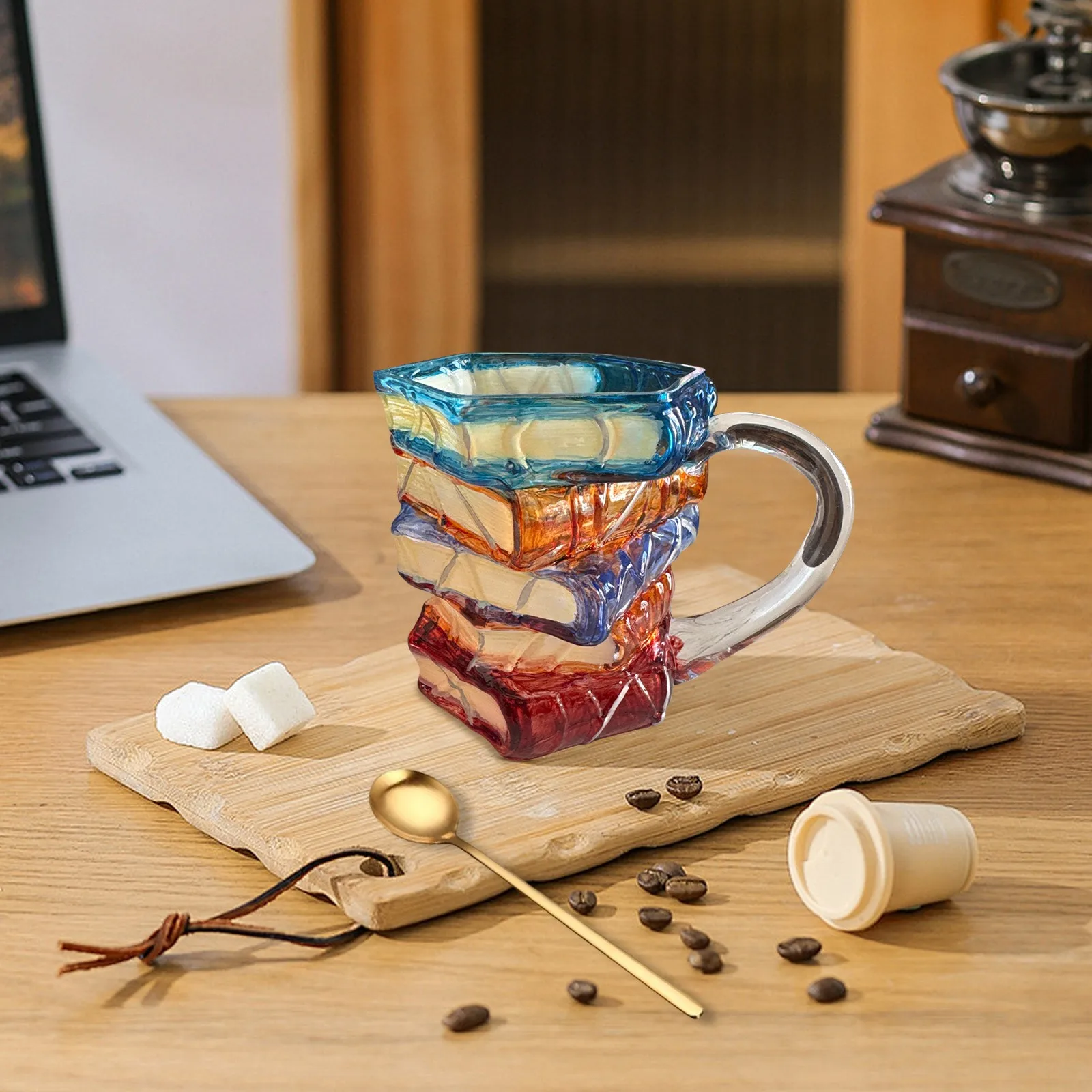 

Novelty Coloring Book Shaped Mug Cup Creative Craft Colorful Multiuse Home Office Coffee Cup Unique Birthday Holiday Gift