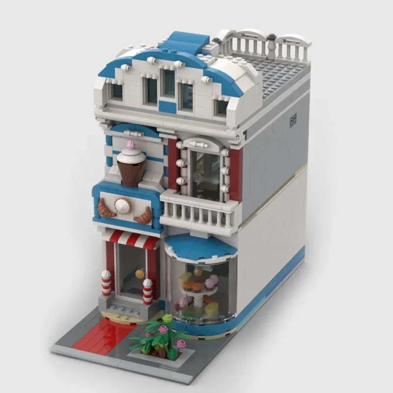 Moc Building Block la  Candy Shop Milodel Technology Brick DIY Assembly Modular City Street View Toy For   Gift