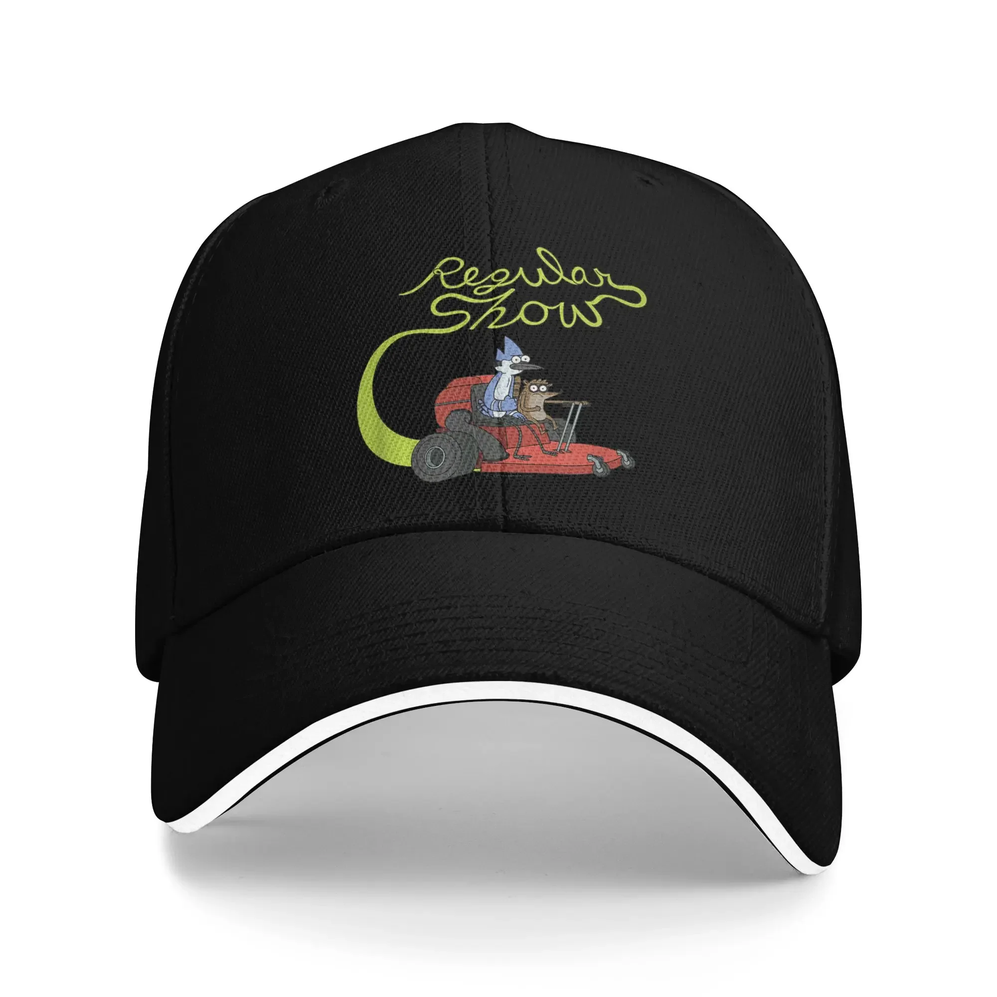 Regular Show Mordecai And Rigby Mower Baseball Cap Tennis Skate Trucker Hat Summer Sun-Proof Unisex Men Design Baseball Caps