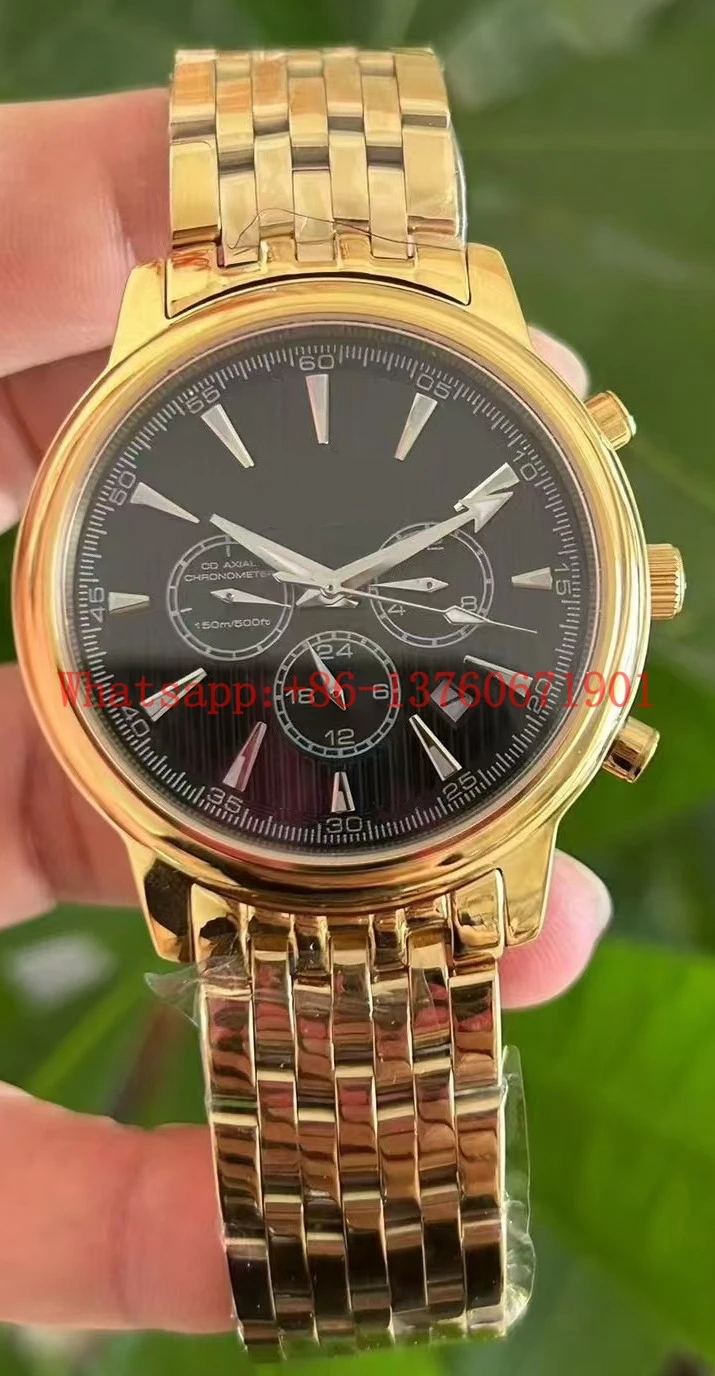 Luxo novo relógio mecânico masculino relógios automáticos aço inoxidável rosa ouro preto branco moda relógio de pulso 42mm