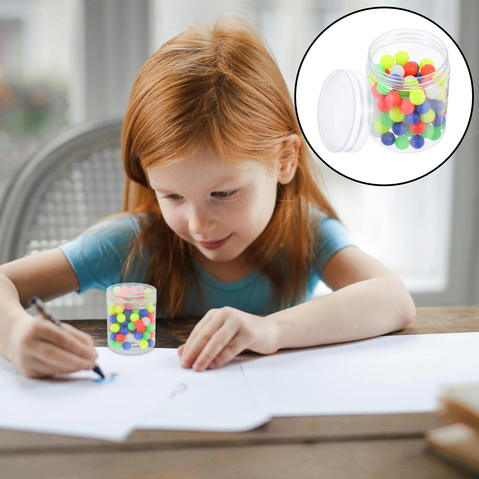 

100pcs Colorful 1cm Plastic Balls for Kids Math Probability Learning Toys Counting Tools Classroom Teaching Aids