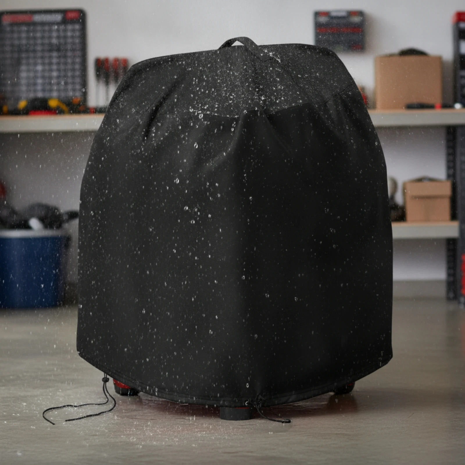 Air Compressor Cover with Handle Waterproof Air Compressor Cover Drawstring Heavy Duty for Garage, Workshop