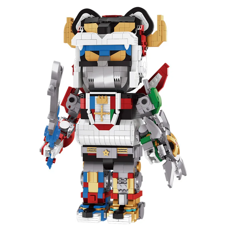 2024 New MOC Mechanical Bear Half Body Robot Blocks Building Bricks Assembling Model Collection Toys For Children Gifts Set