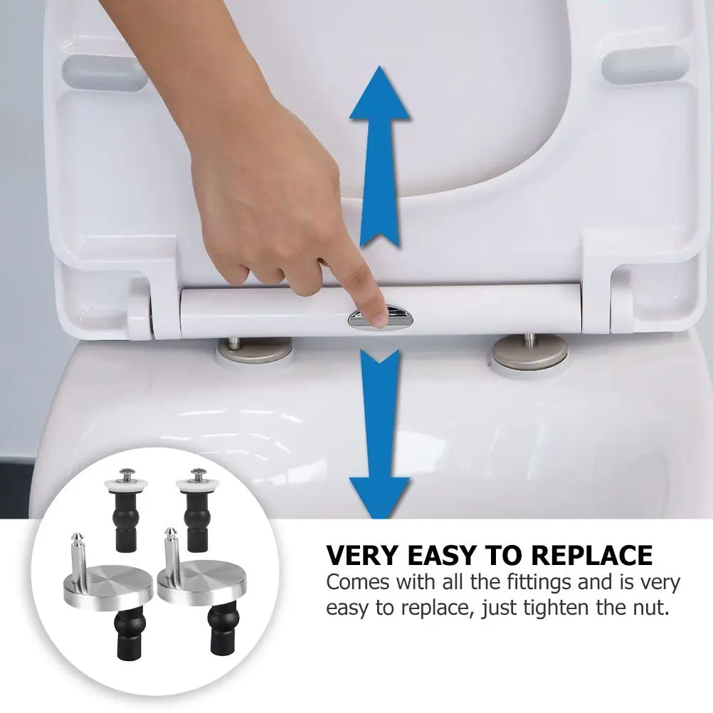 

Комплект из 4 шт. аксессуаров для унитаза: петли и винты, прочные, устойчивые к коррозии, для универсальной установки сидений унитаза