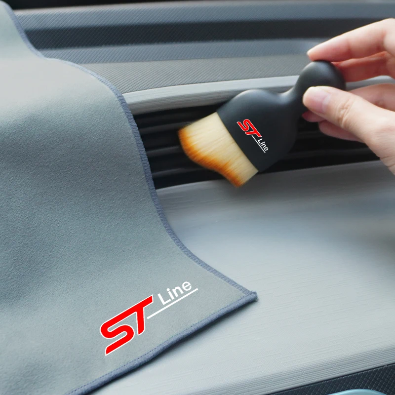 تجفيف السيارة أفخم منشفة غسيل السيارات الداخلية تنظيف فرشاة ناعمة أداة لفورد ST خط التركيز Mk4 MK3 4 حافة بوما فييستا مونديو MK5