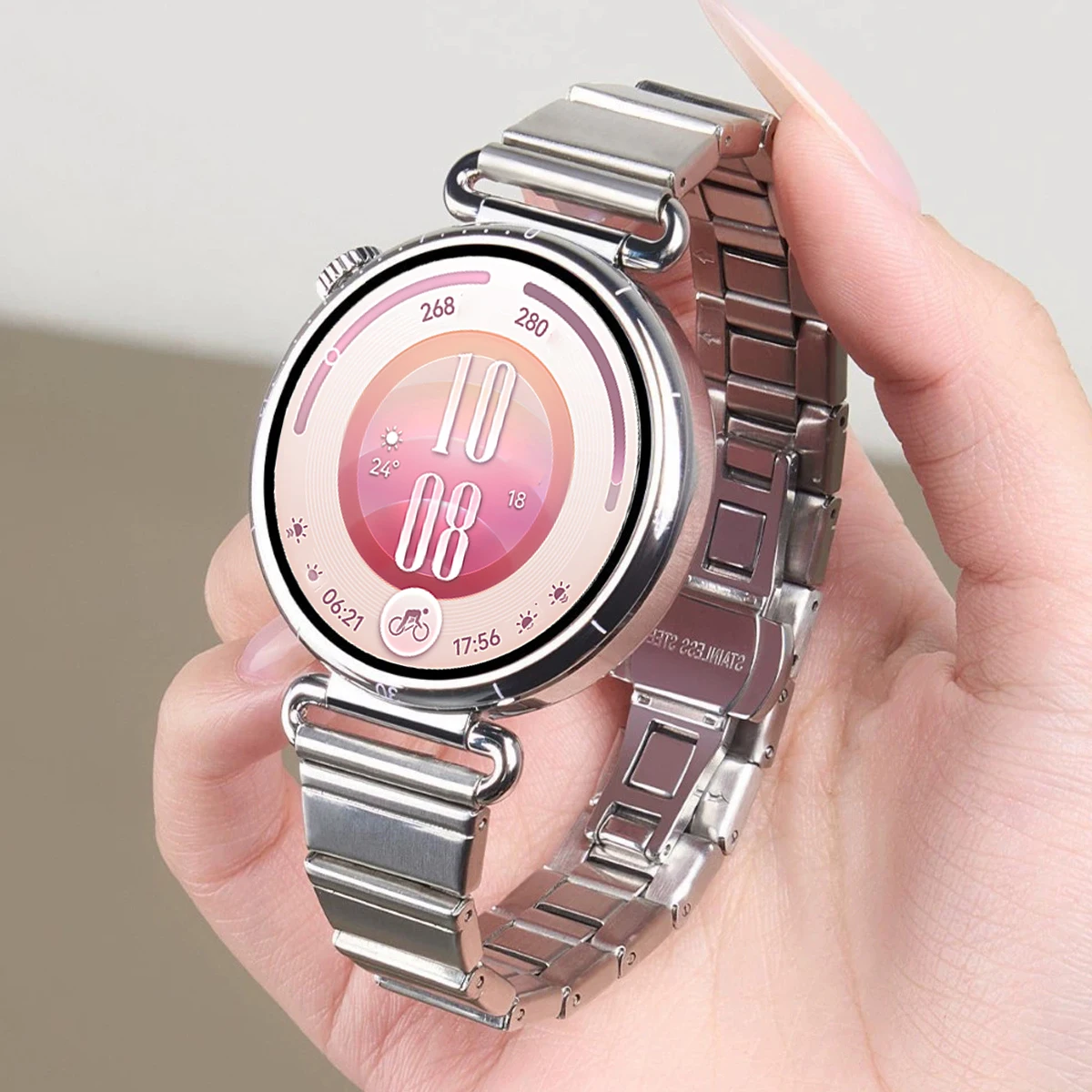 18mm Metal Strap For Huawei Watch GT7 GT6 GT5 GT4 41mm Luxury Stainless Steel Bands Women Bracelet For Huawei Watch 5 42mm Band