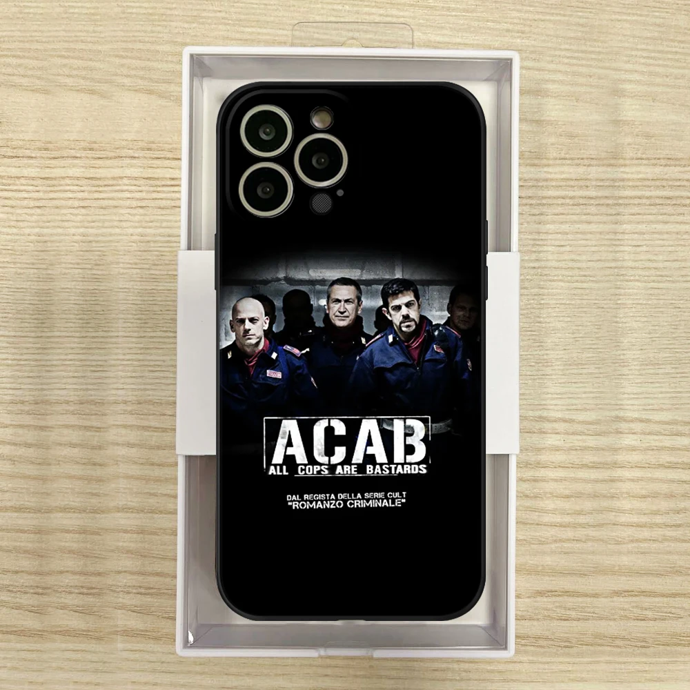 For IPhone 15 All Cops Are Bastards Acab Ultras Phone Case for IPhone 15 14 13 12 Pro XR XS 15 Plus Iphone Black Covers