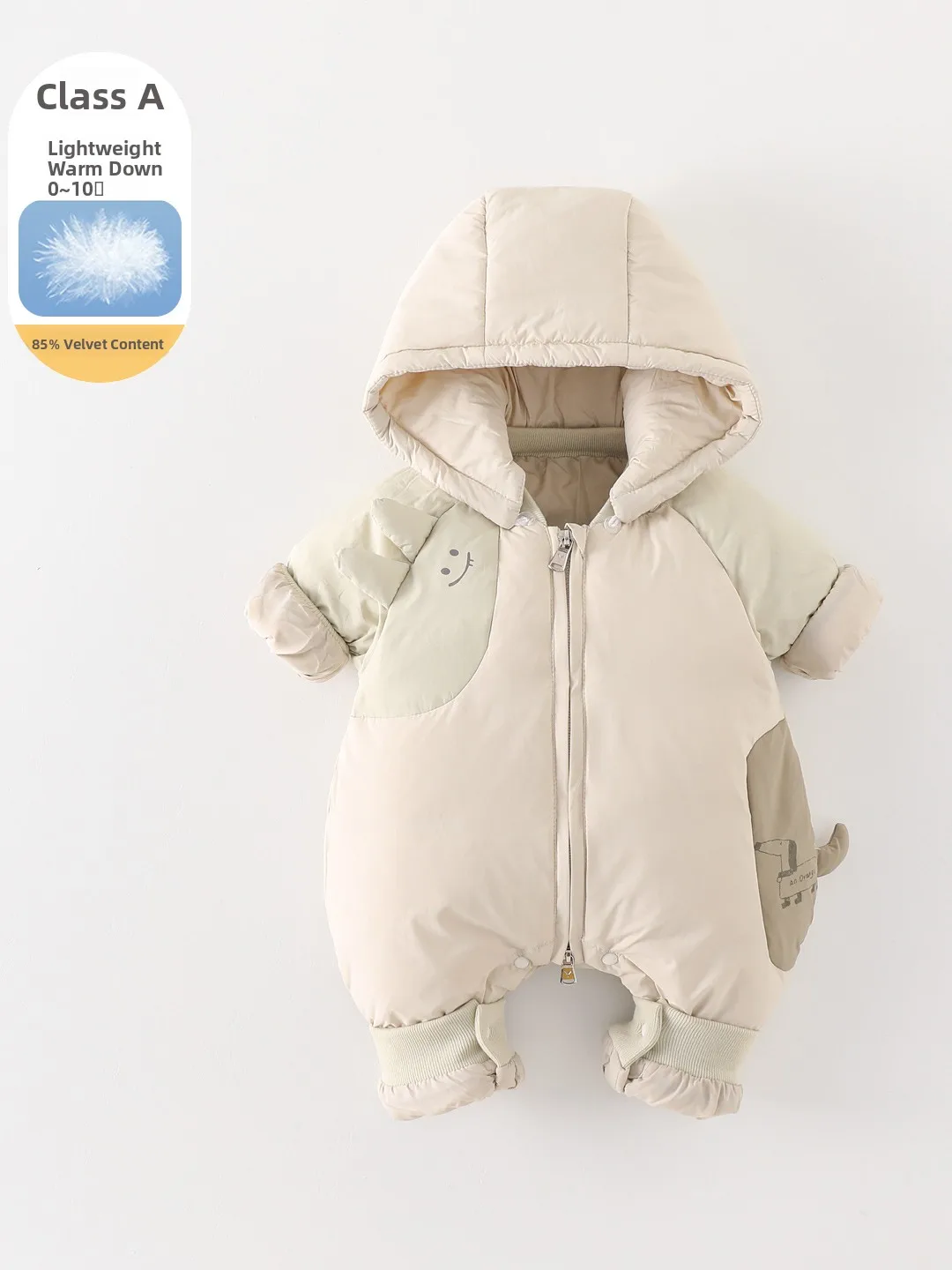 

Зимняя одежда Thiened для маленьких мальчиков, теплая повседневная одежда с капюшоном Jaet Long Sve на молнии для малышей