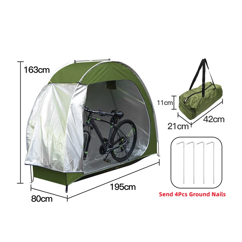 Waterproof Bicycle Storage Shed Heavy Duty Oxford Storage Tents For Bikes Lawn Mower Garden Tools Outdoor Bike Tent Cover