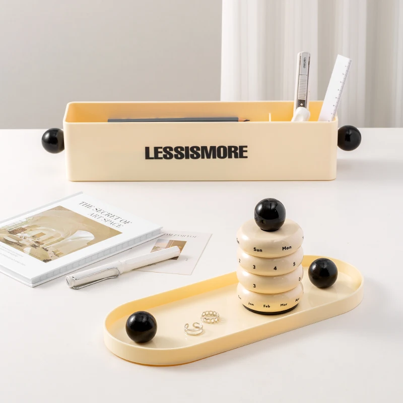 【EpeiusHome】Nordic Aromatherapy Tray Stationery Box Storage Combination Sundries Finishing Healing Ornaments