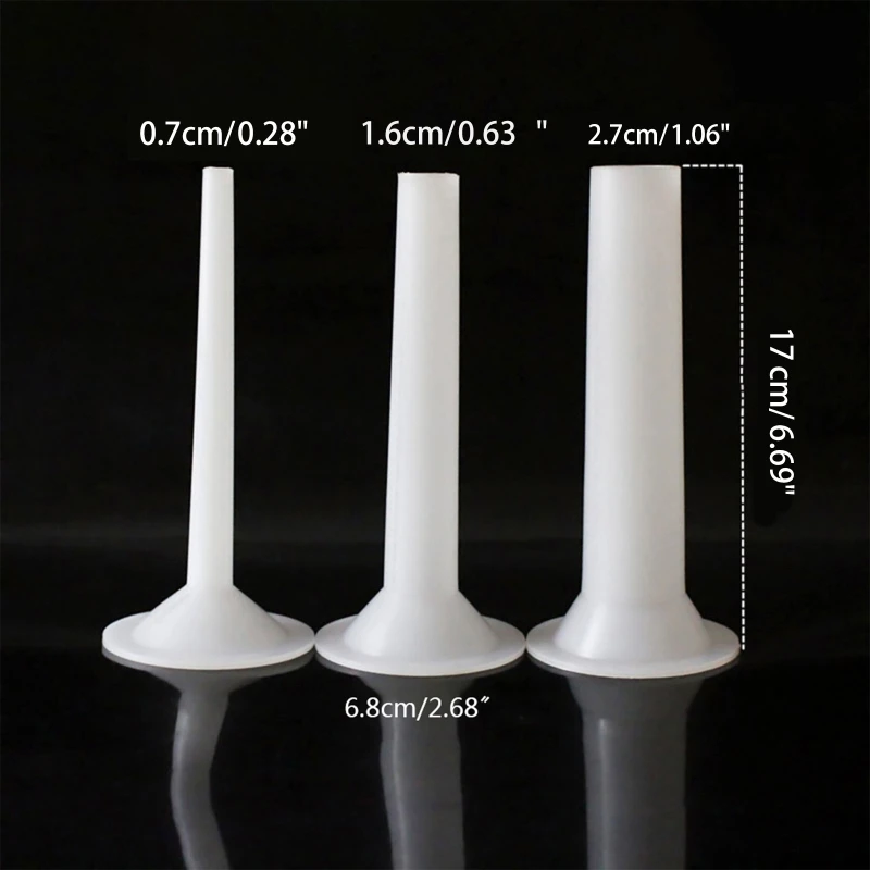 N7MD 3pcs/set Sausage Maker Funnel Filler Stuffer Filling Tubes DIY Manual for Sausages Casing