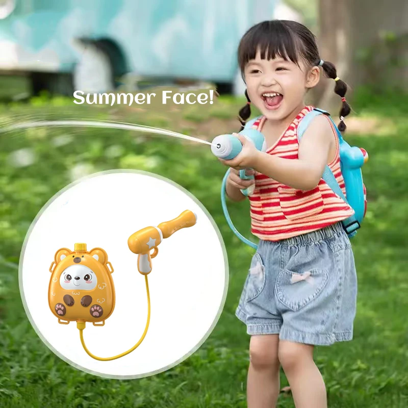Crianças mochila pistola de água brinquedos verão pistola de água ao ar livre praia pistola de água brinquedos pai-filho interação luta pistola de água brinquedo presente