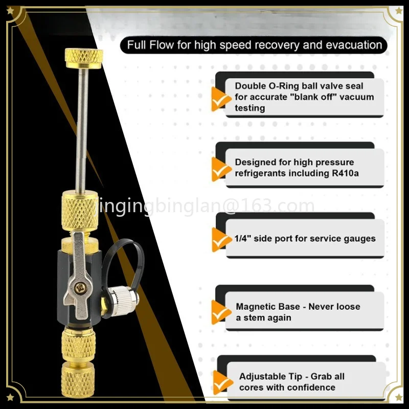 Factory direct air conditioner valve core replacement tool Quick disassembly and installation New tool Free refrigerant