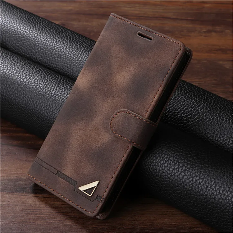 YBHNFOG Leder Flip Handyhülle für Samsung Galaxy S10 Plus S20 S21 FE S22 S23 S24 S25 Ultra Note 10 20 Ultra Wallet Bracket Cover 5
