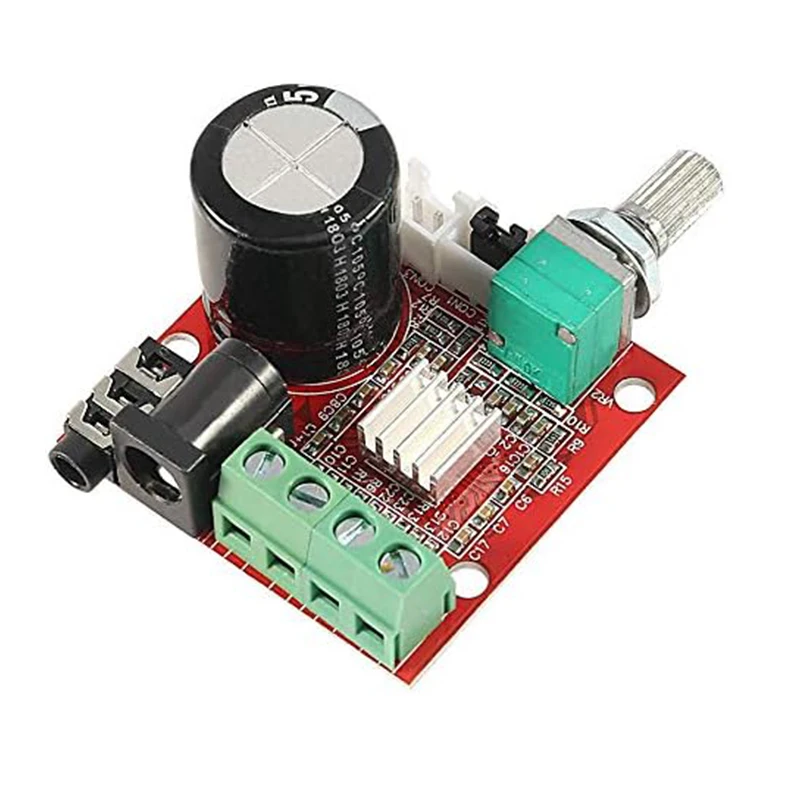 PAM8610 Mini Stereo AMP Audio Amplify Board Digital Portable Ampli Module 10W+10W Dual Channel Amplifier Class-D 12V DC