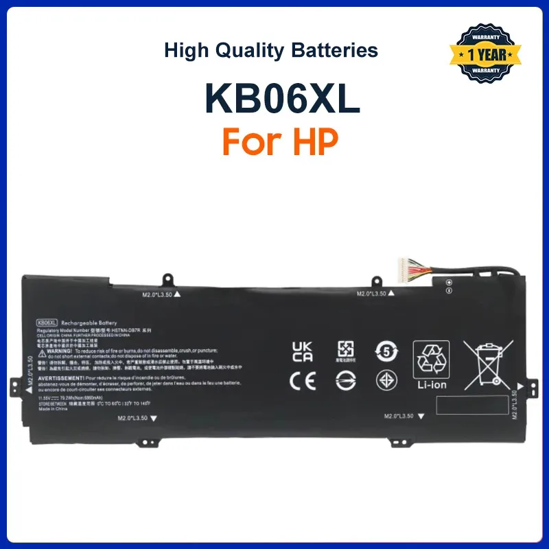 KB06XL Laptop Battery For HP Spectre x360 15-BL002XX Z6L01EA Z6K97EA Z6K99EA Z6K96EA Z6L00EA Z6L02EA HSTNN-DB7R 79.2WH