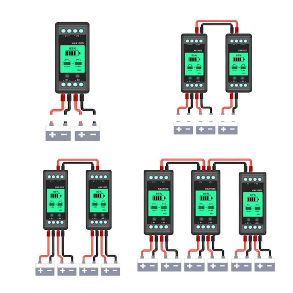 وحدة تحكم جهد موازن البطارية من سلسلة KBX102S 24 فولت مع شاشة LCD تعويض الطاقة التلقائي لأداء مثالي