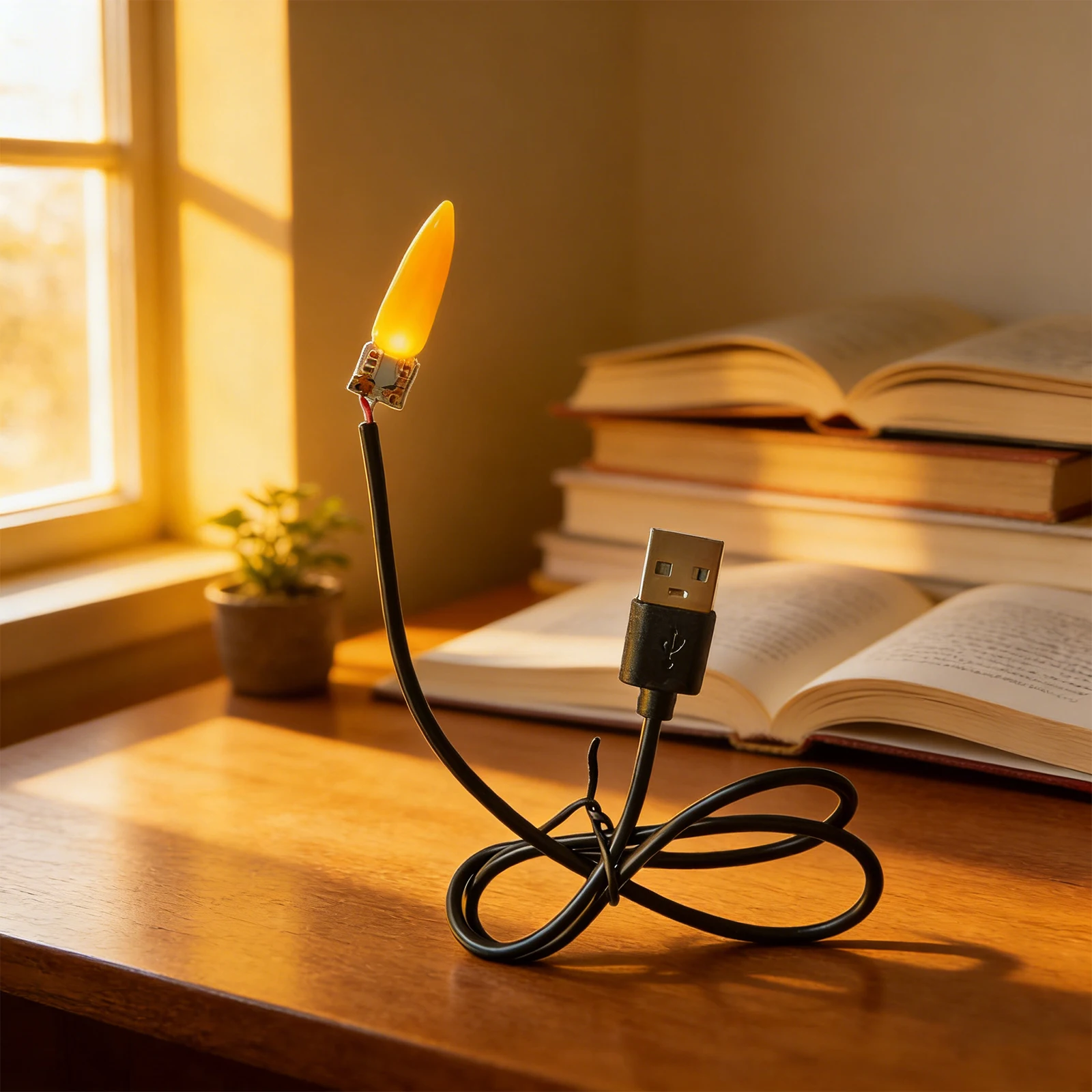 Irregular Lamp Atmosphere Chip with Usb Interface LED Flicker Effect Wick Simulation Candle Lamp Decoration Light Accessories