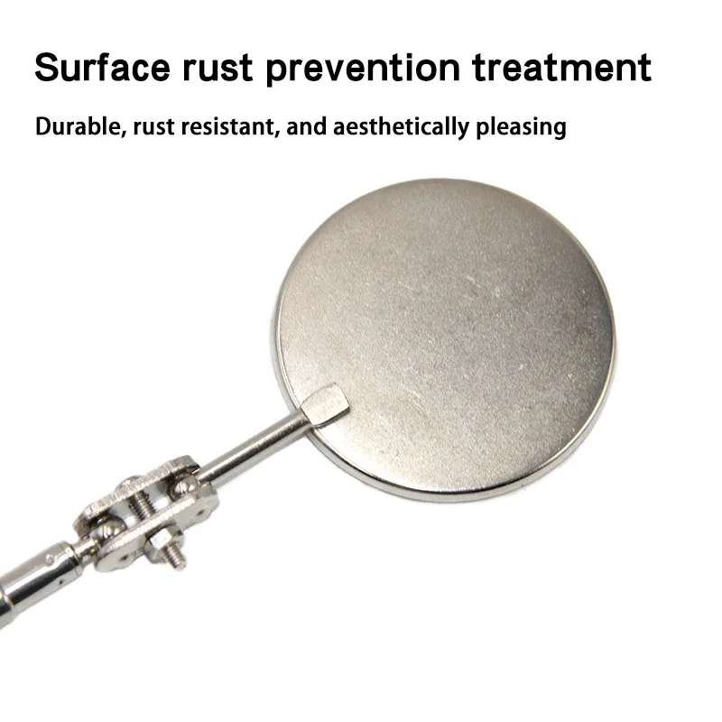 مرآة زيارة تلسكوبية عالمية قابلة للطي لفحص السيارة الداخلية باللون الأسود #5