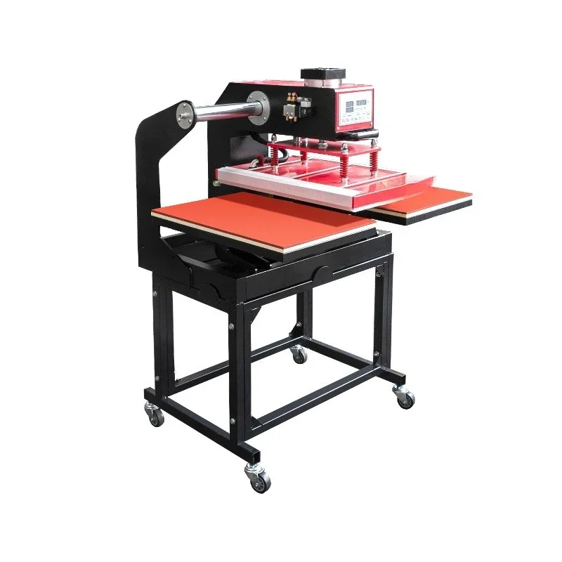 Pneumatic double station heat transfer machine, garment printing, printing, hot stamping, hot stamping, heat transfer machine